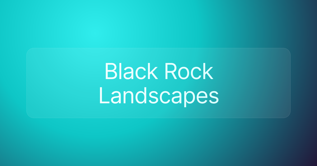 Black Rock Landscapes