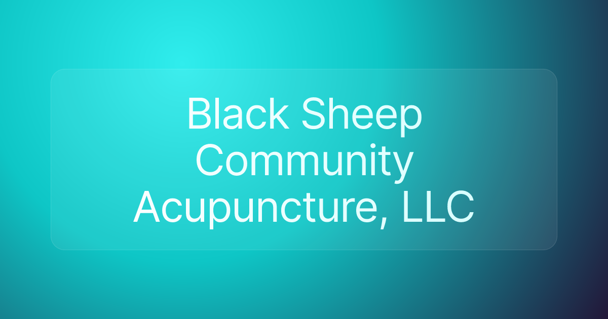 Black Sheep Community Acupuncture, LLC