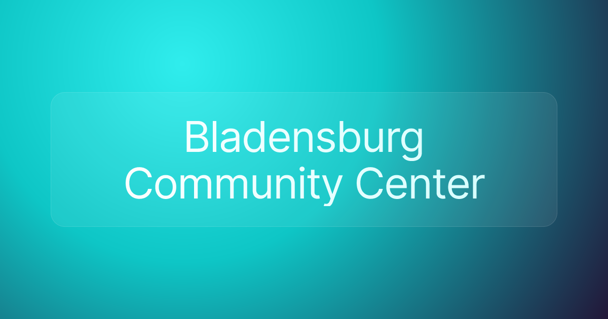 Bladensburg Community Center