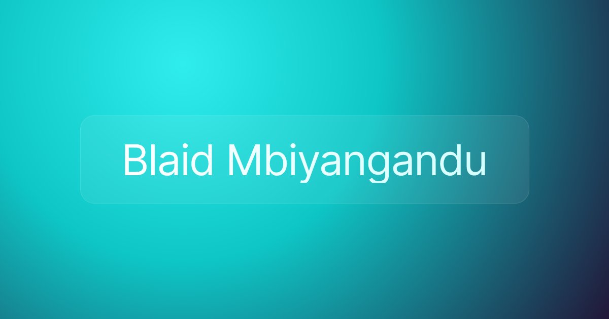 Blaid Mbiyangandu