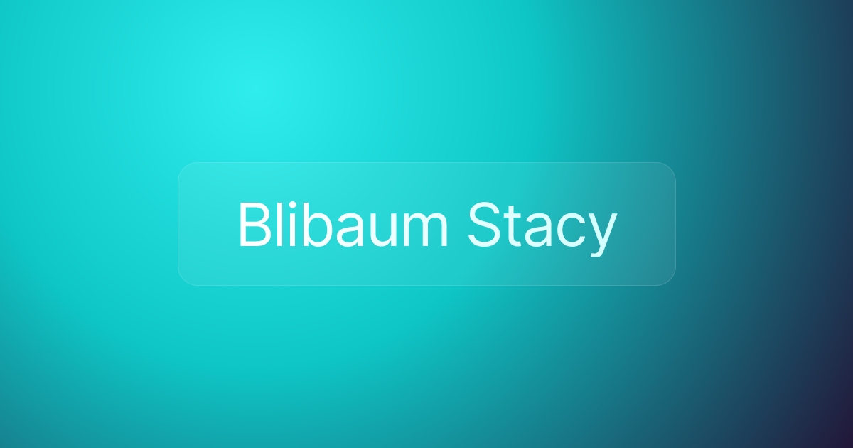 Blibaum Stacy