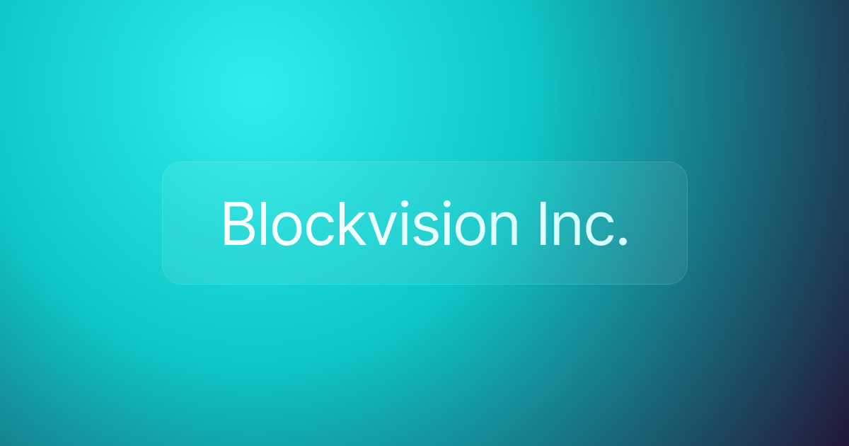 Blockvision Inc.
