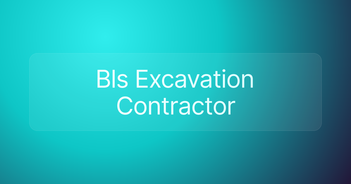Bls Excavation Contractor
