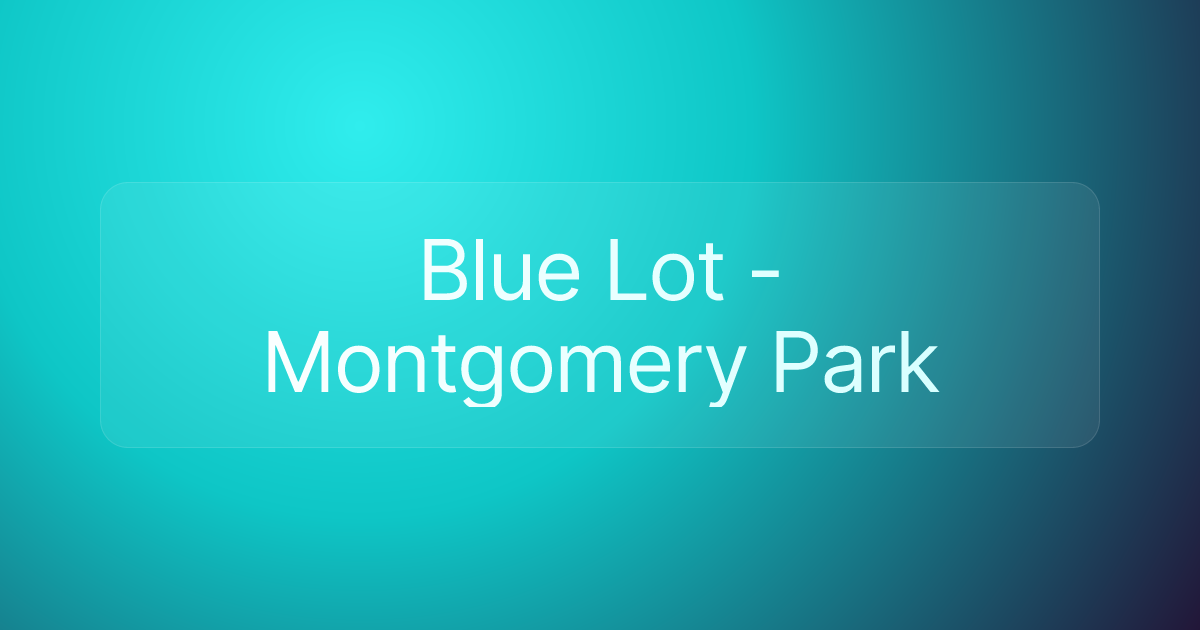 Blue Lot - Montgomery Park