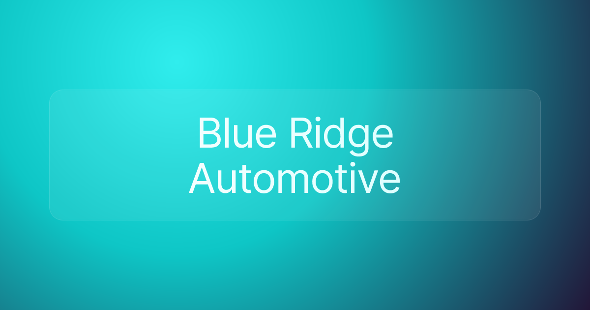 Blue Ridge Automotive
