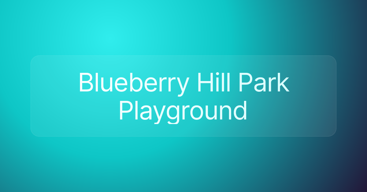 Blueberry Hill Park Playground