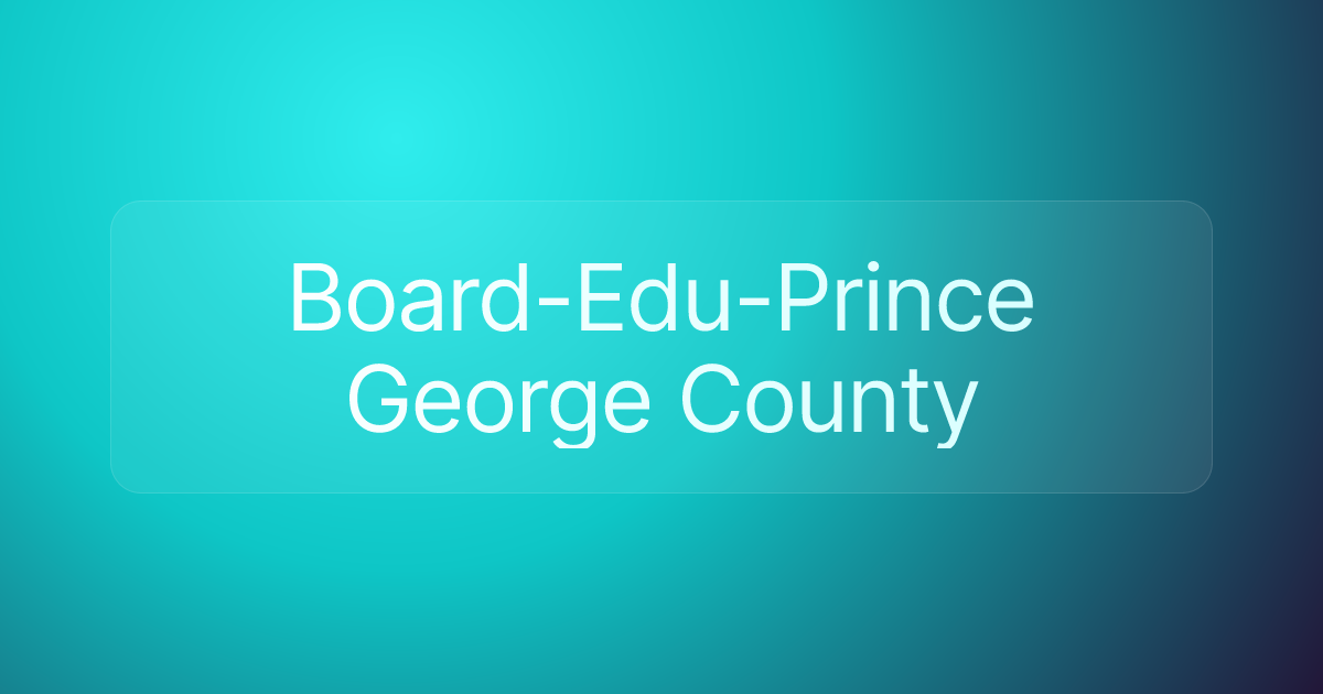 Board-Edu-Prince George County