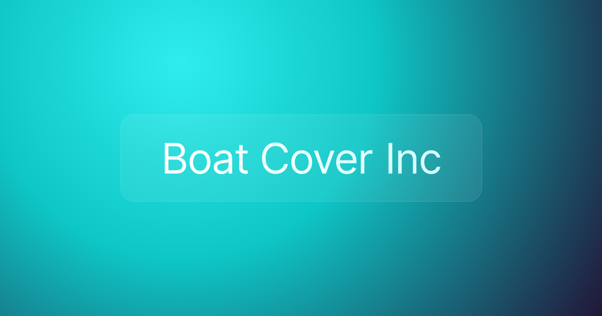 Boat Cover Inc