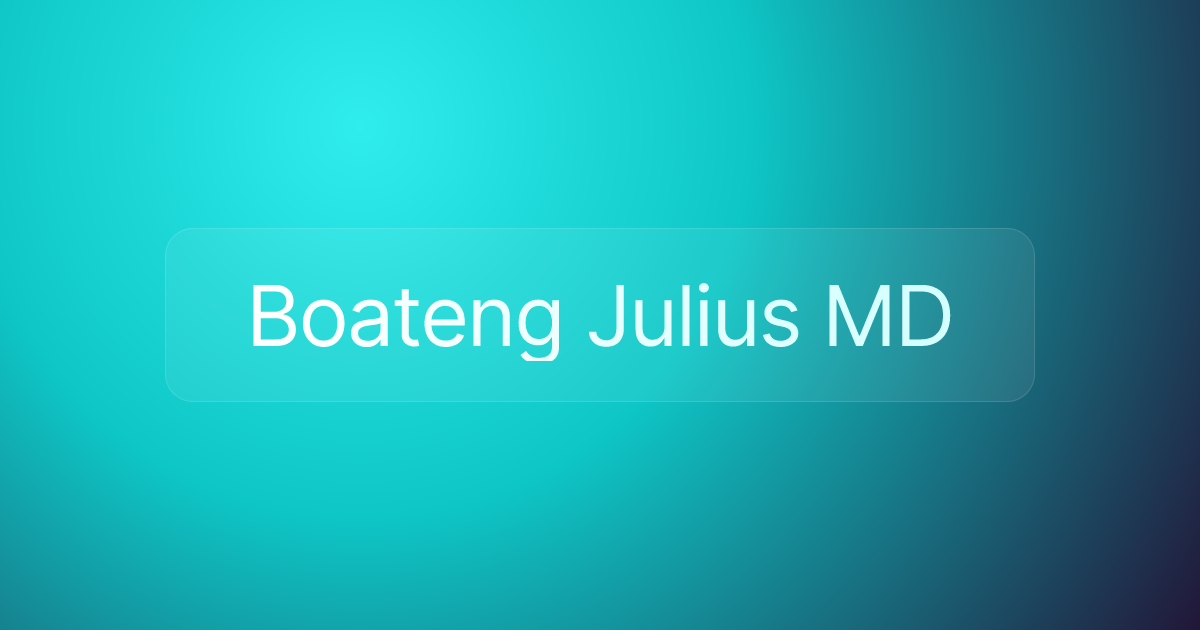 Boateng Julius MD