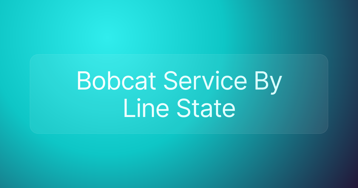 Bobcat Service By Line State