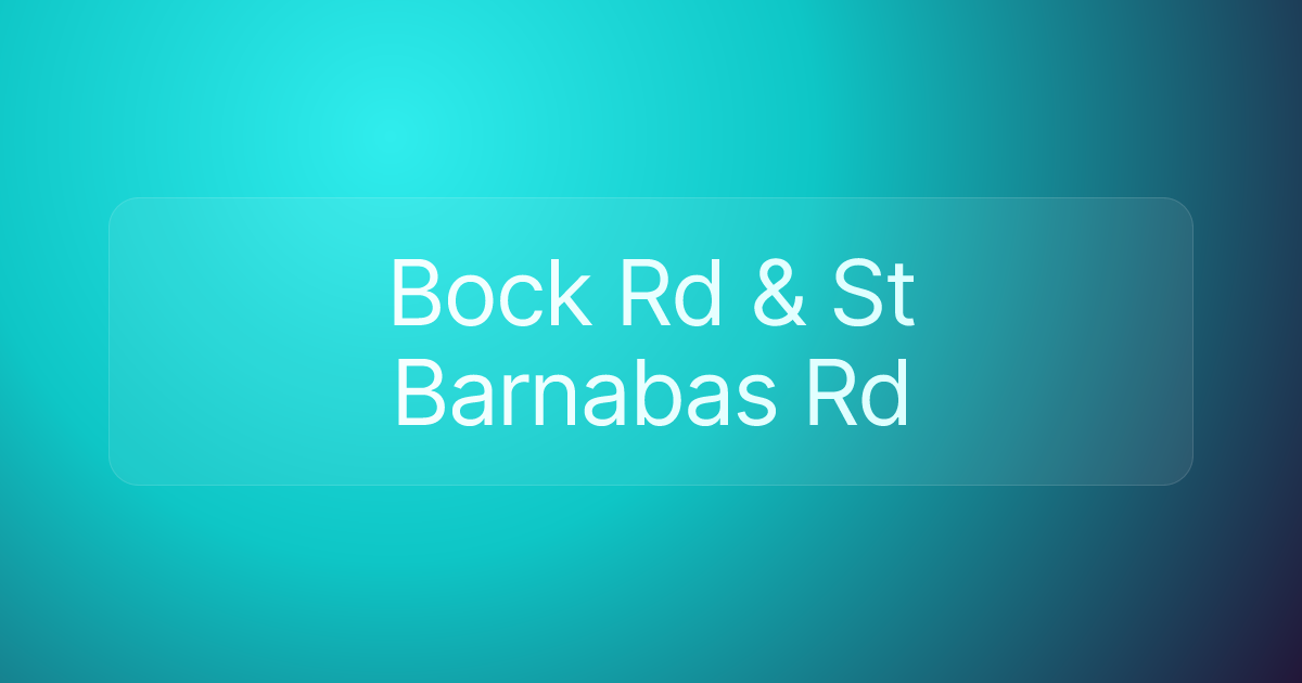 Bock Rd & St Barnabas Rd