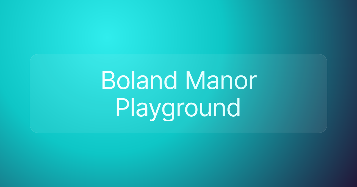 Boland Manor Playground