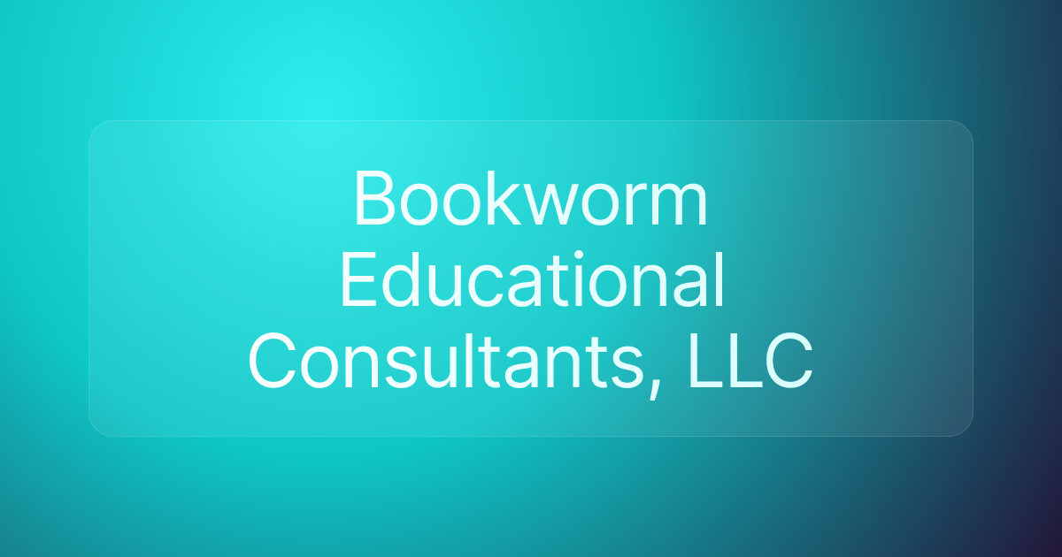 Bookworm Educational Consultants, LLC