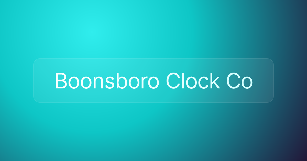 Boonsboro Clock Co