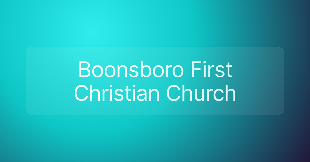 Boonsboro First Christian Church