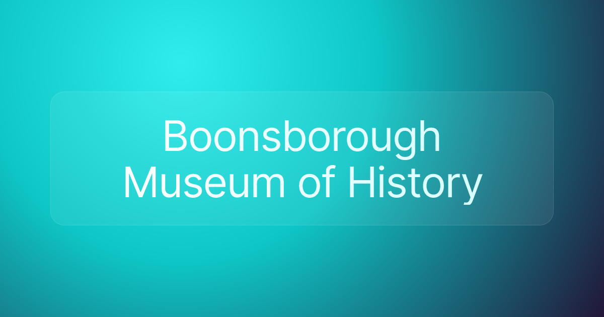 Boonsborough Museum of History