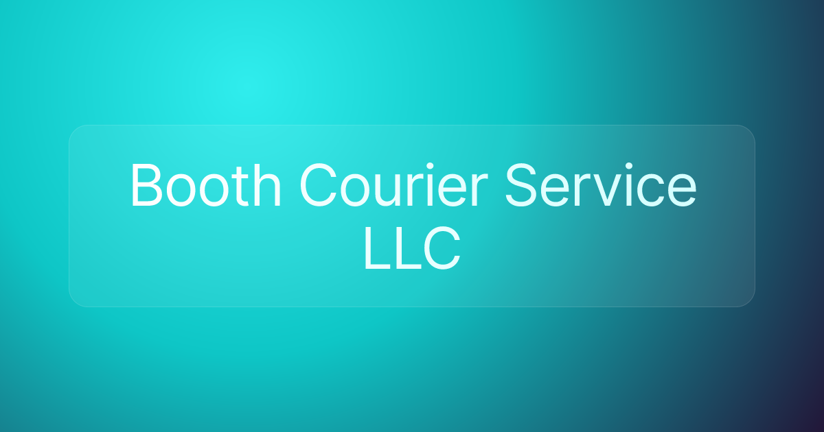 Booth Courier Service LLC