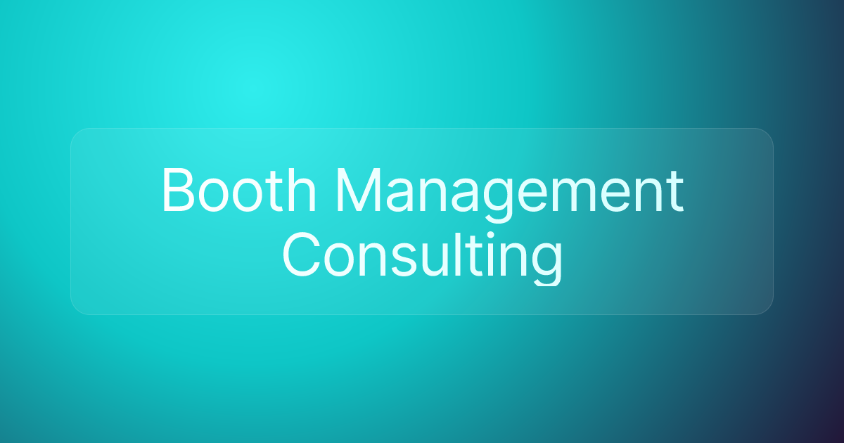 Booth Management Consulting