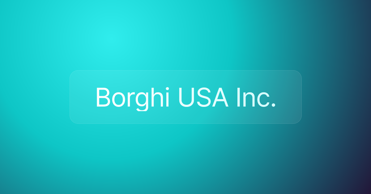 Borghi USA Inc.