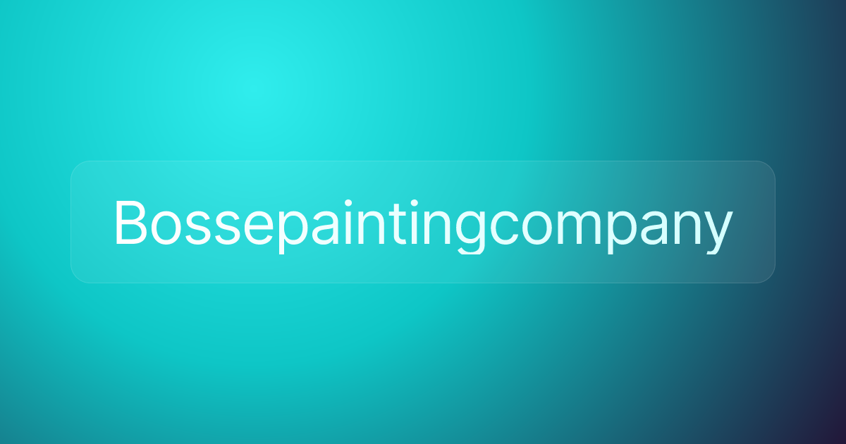 Bossepaintingcompany
