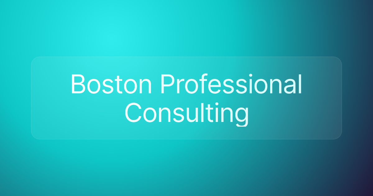 Boston Professional Consulting