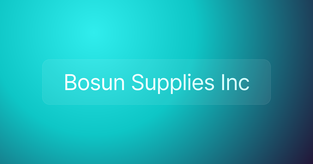 Bosun Supplies Inc