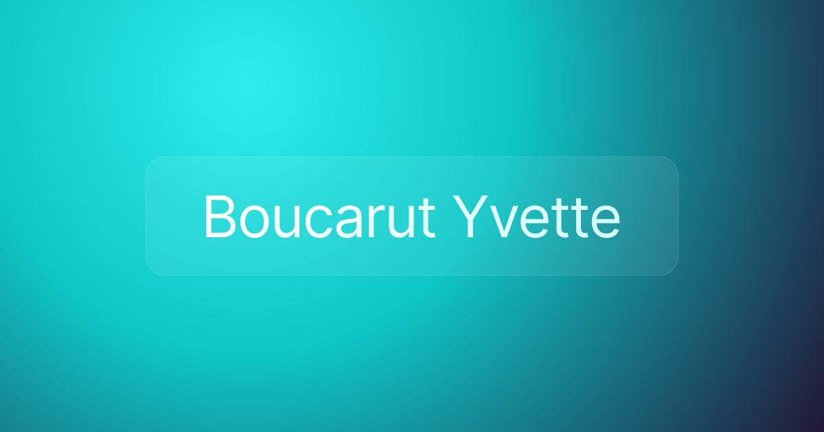 Boucarut Yvette