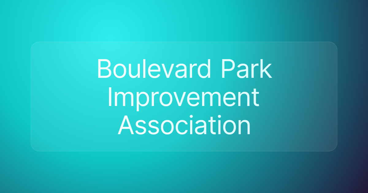Boulevard Park Improvement Association