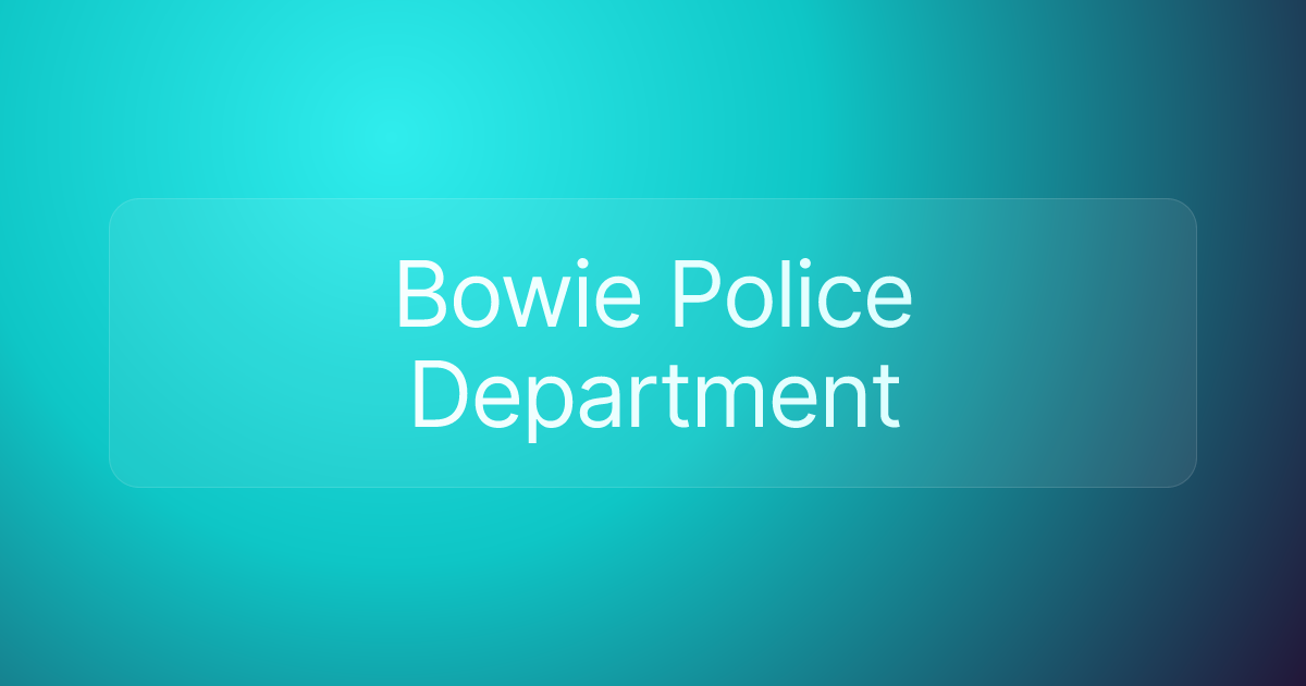 Bowie Police Department
