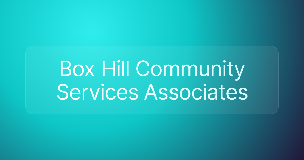Box Hill Community Services Associates