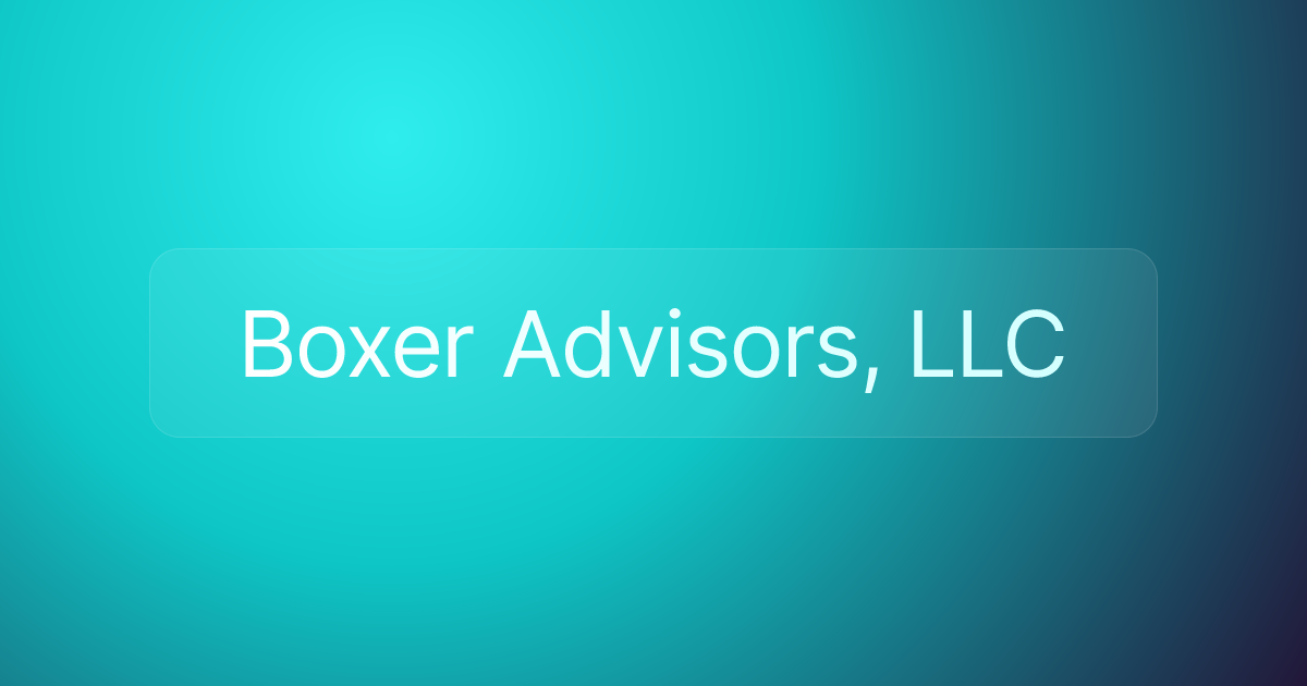 Boxer Advisors, LLC