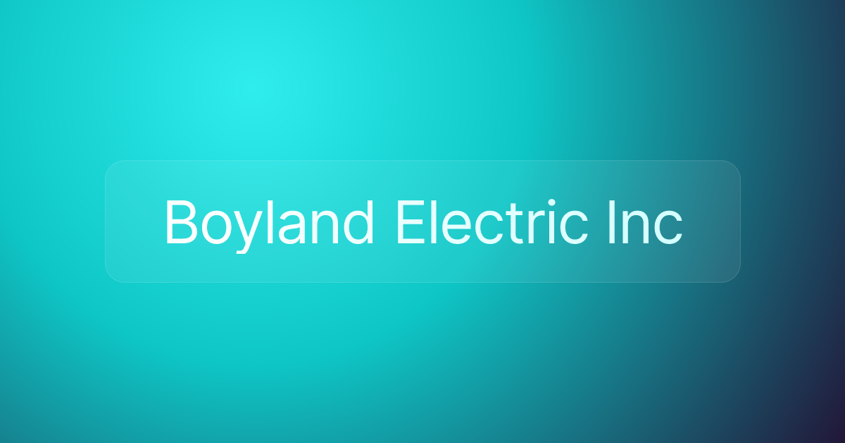 Boyland Electric Inc