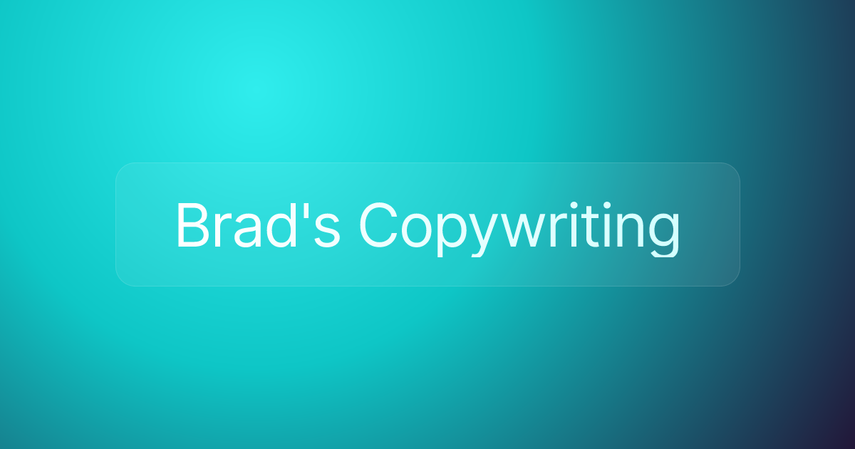 Brad's Copywriting