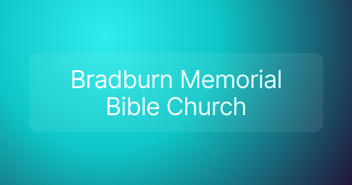Bradburn Memorial Bible Church
