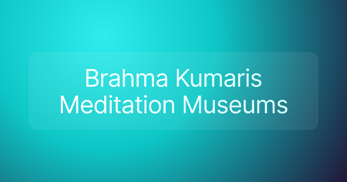 Brahma Kumaris Meditation Museums