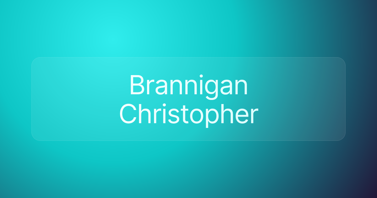 Brannigan Christopher