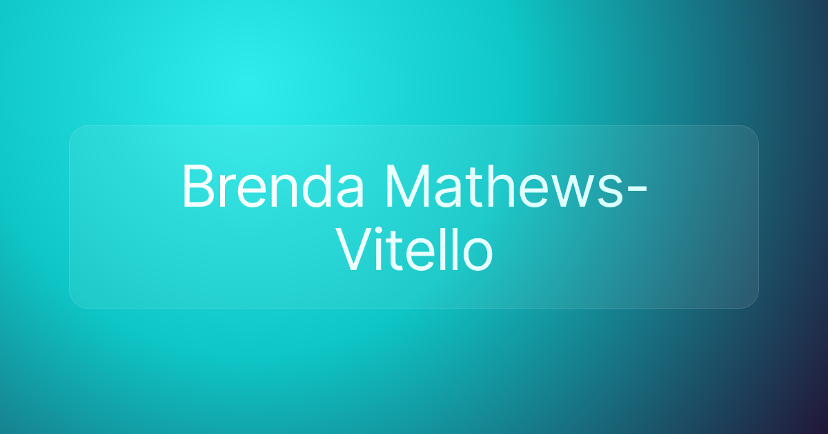 Brenda Mathews-Vitello