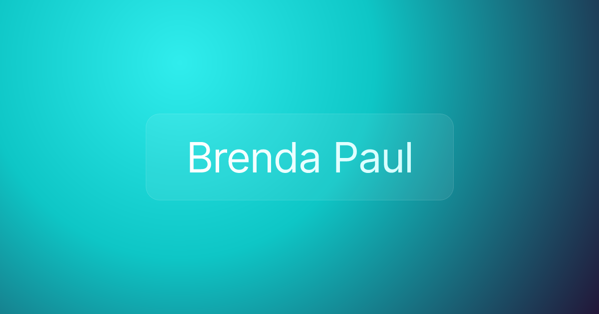Brenda Paul