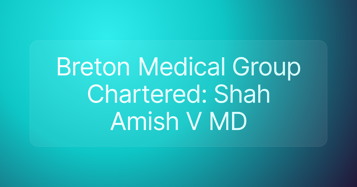 Breton Medical Group Chartered: Shah Amish V MD