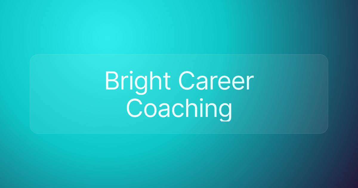 Bright Career Coaching