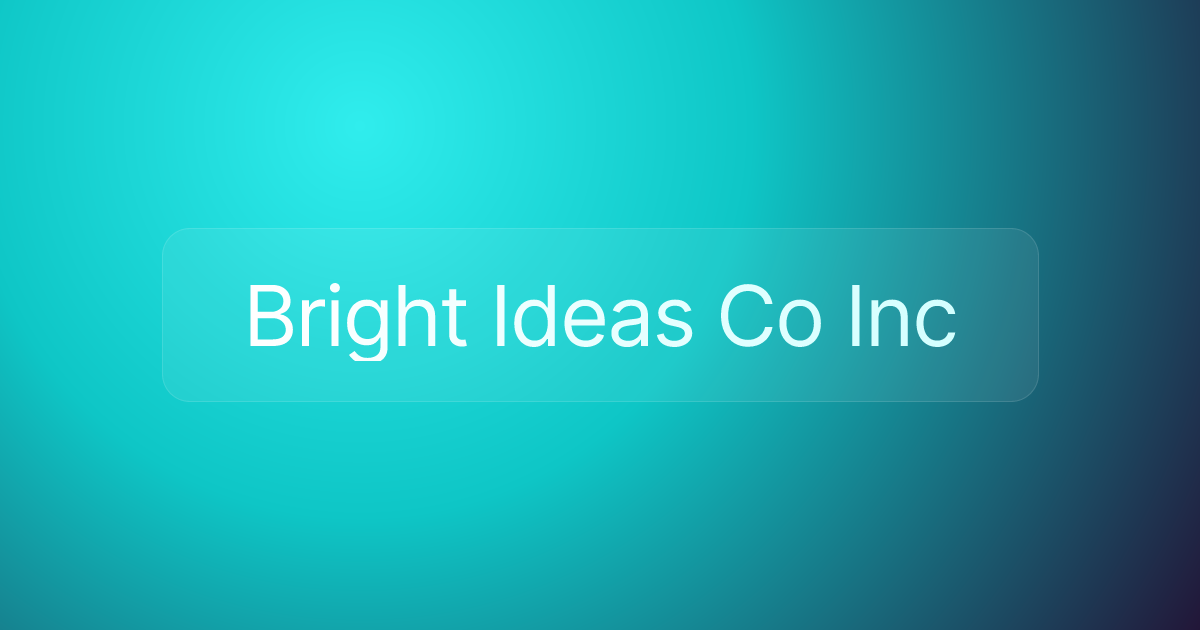 Bright Ideas Co Inc