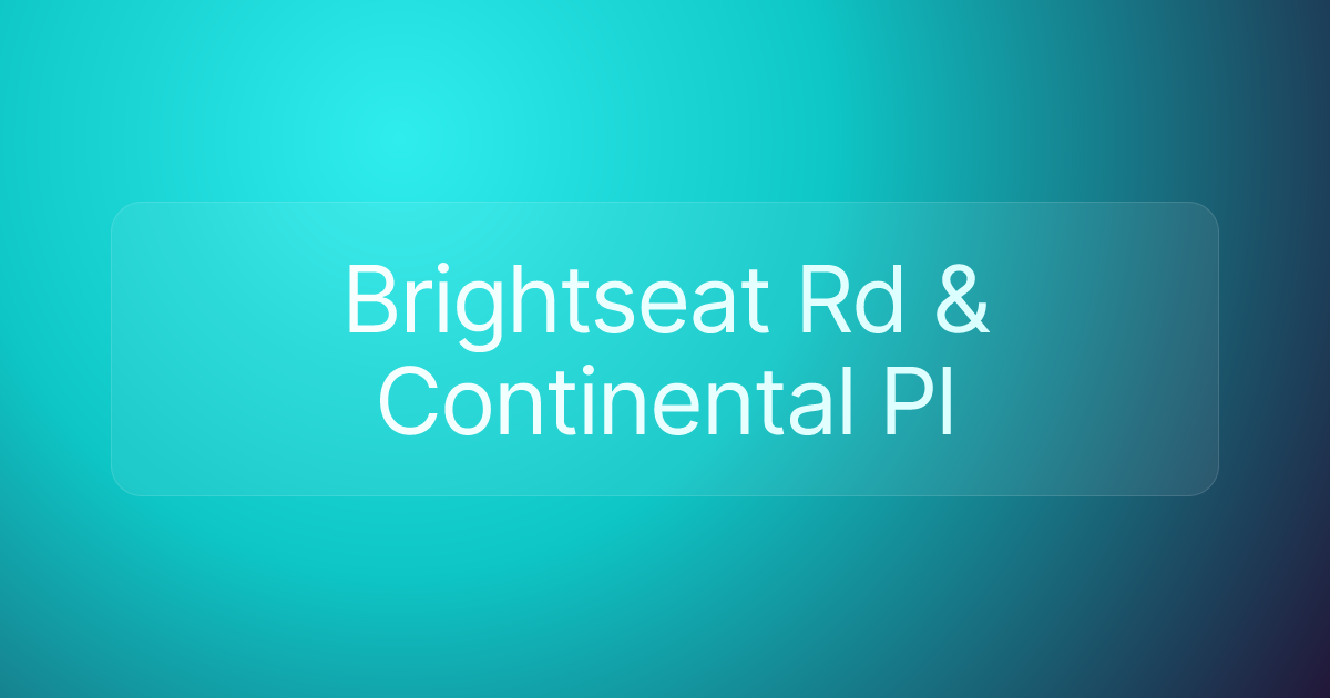 Brightseat Rd & Continental Pl