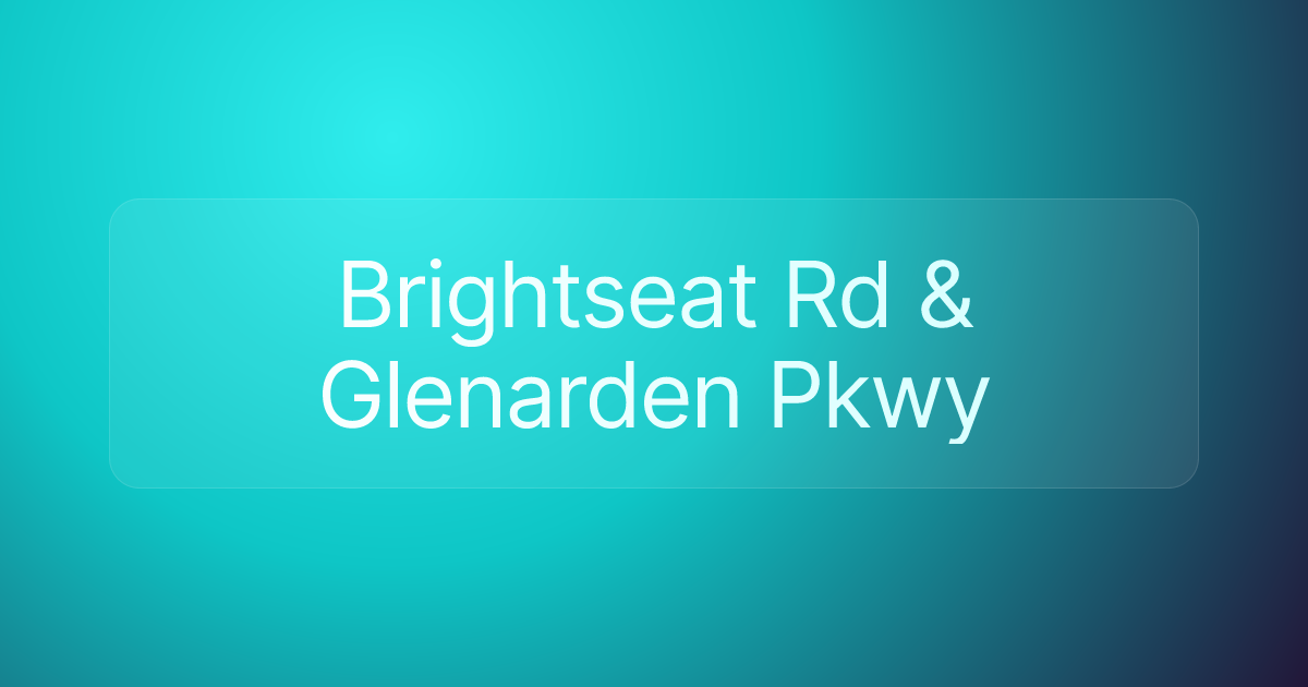Brightseat Rd & Glenarden Pkwy
