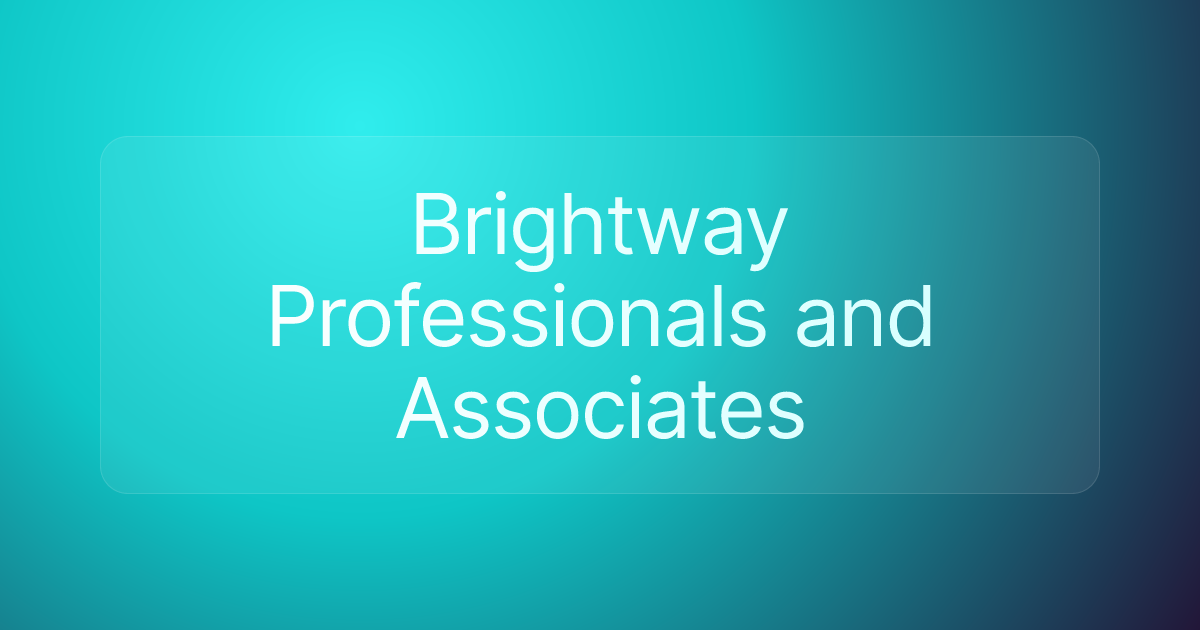 Brightway Professionals and Associates