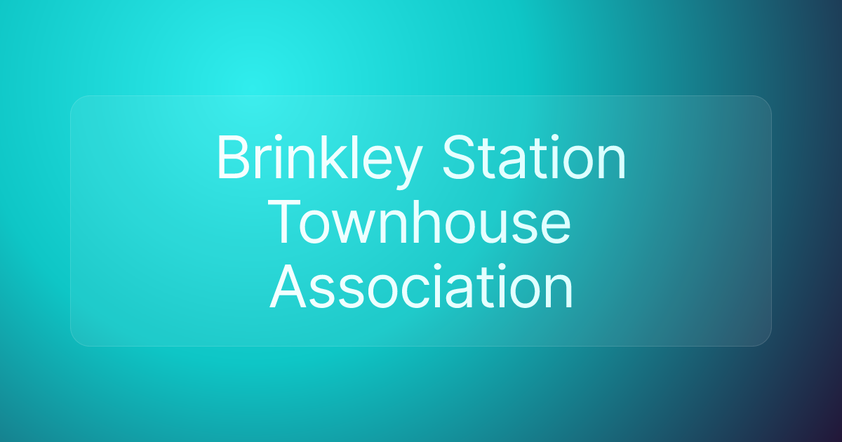 Brinkley Station Townhouse Association