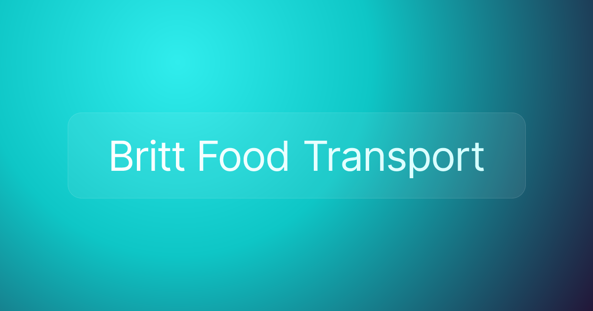 Britt Food Transport
