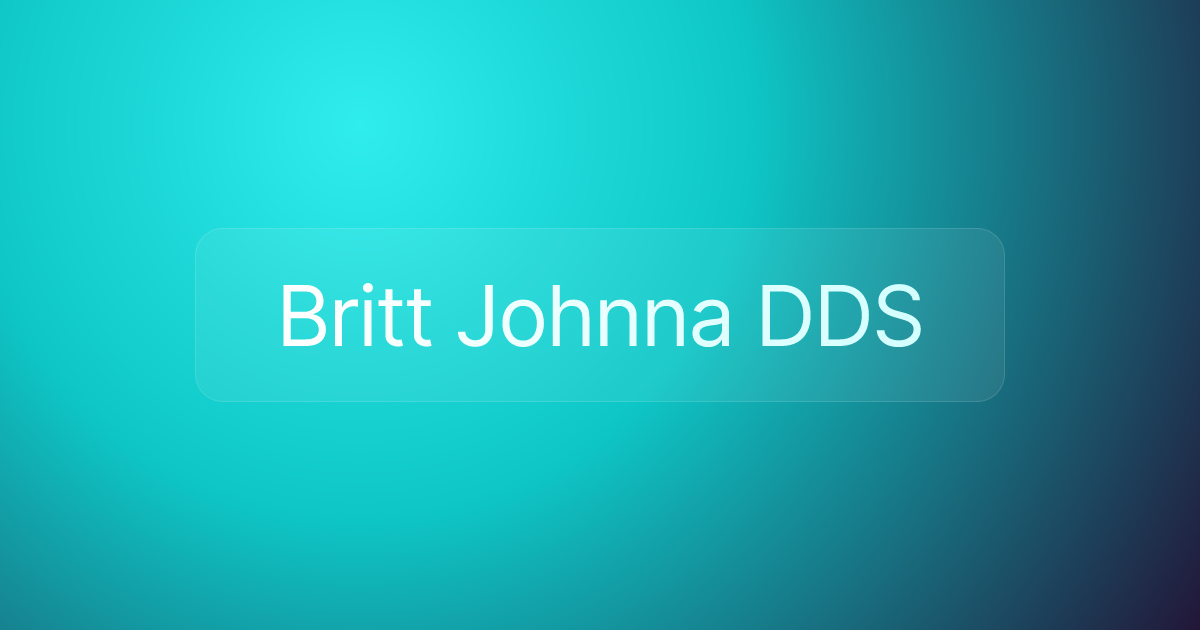 Britt Johnna DDS