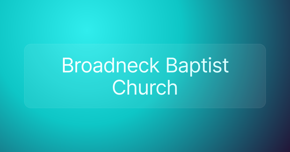 Broadneck Baptist Church