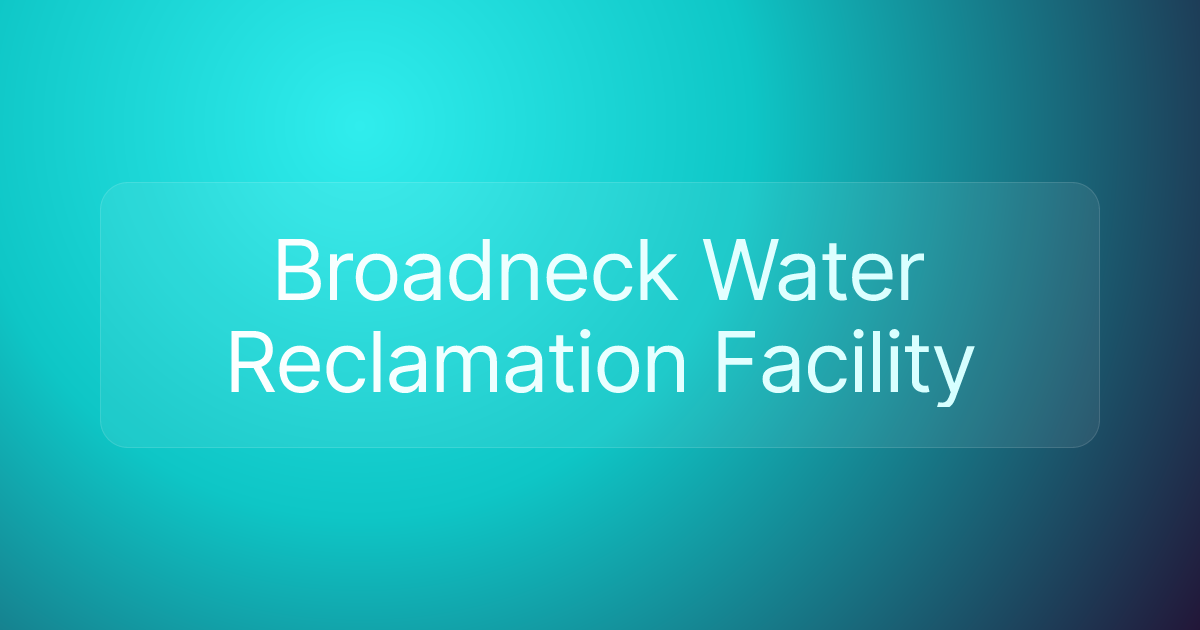 Broadneck Water Reclamation Facility