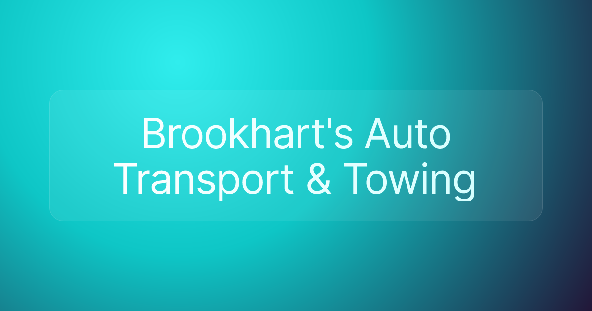Brookhart's Auto Transport & Towing